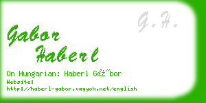 gabor haberl business card